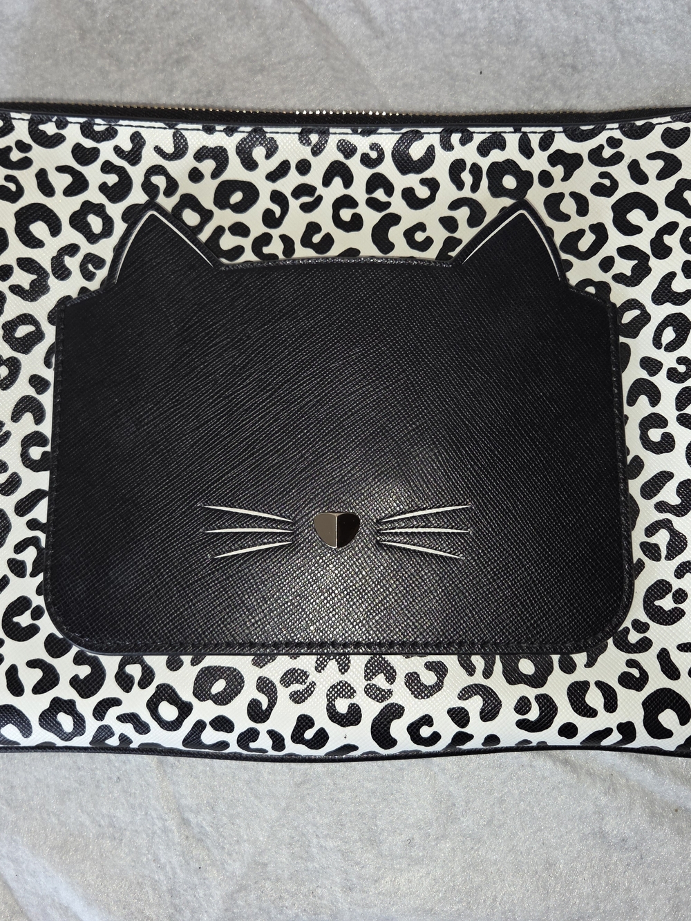Kate Spade Meow Cat Large Zipper Pouch
